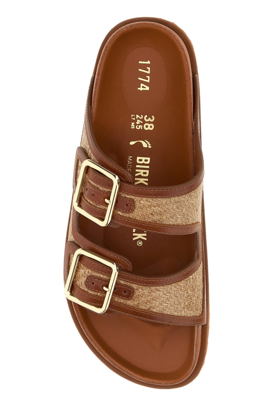 BIRKENSTOCK 1774 Slippers Arizona in rafia, view 4