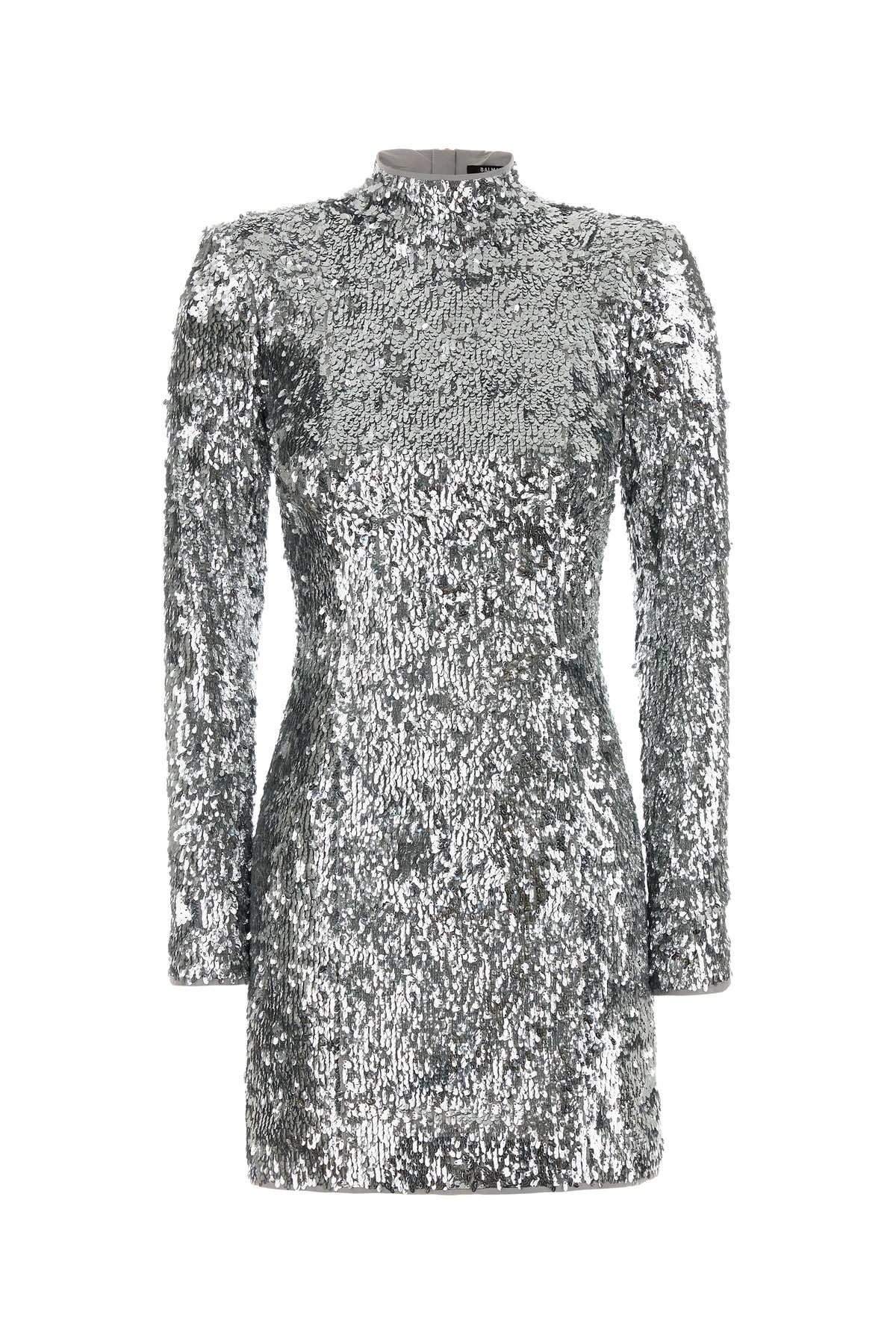 Balmain Mini abito in paillettes argento