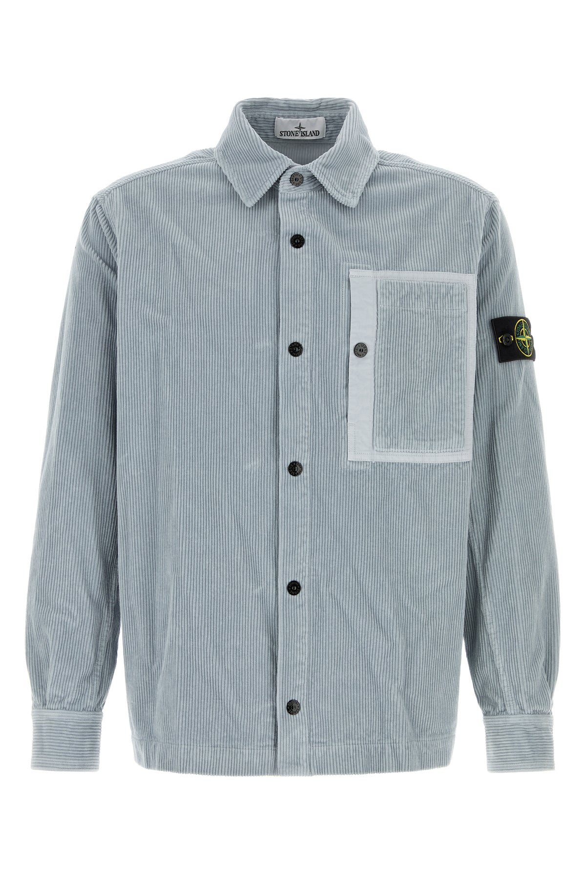 Stone Island Camicia in velluto a coste carta da zucchero