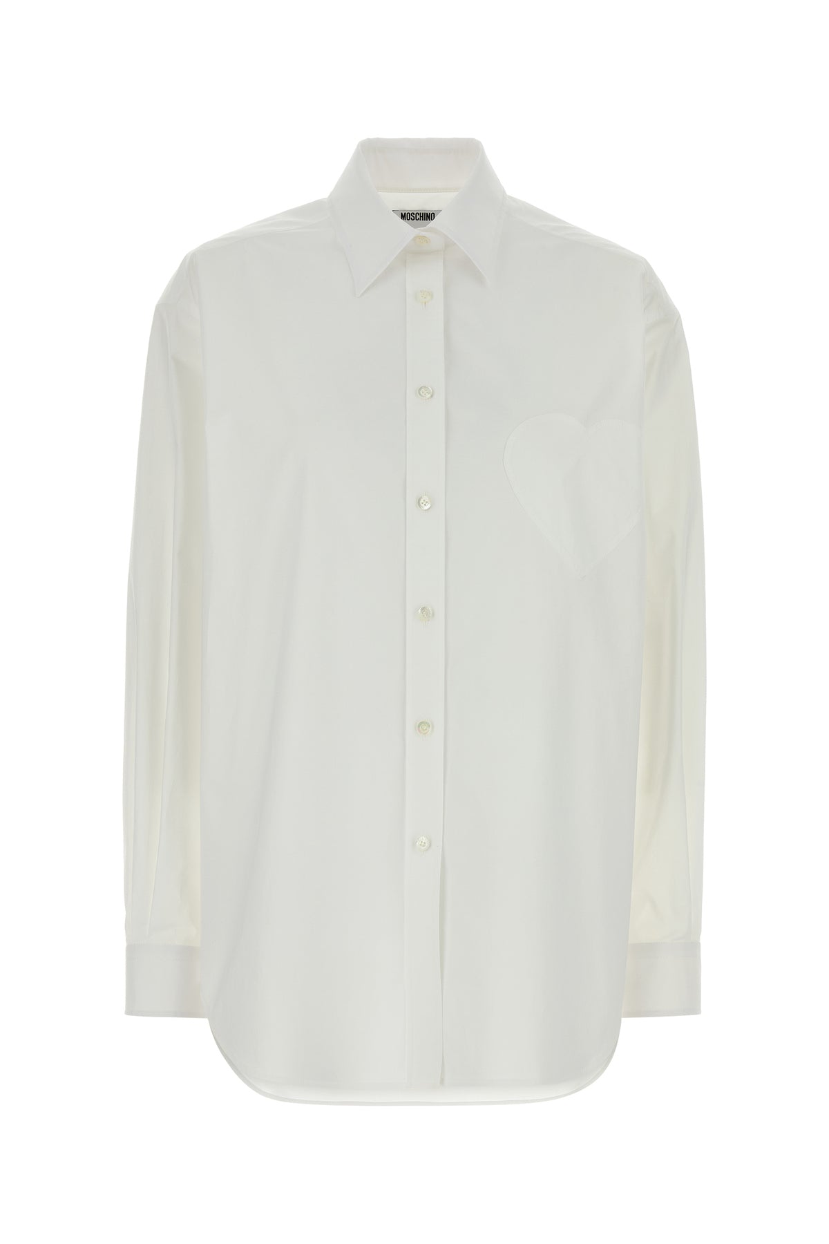Moschino Camicia in popeline stretch bianco