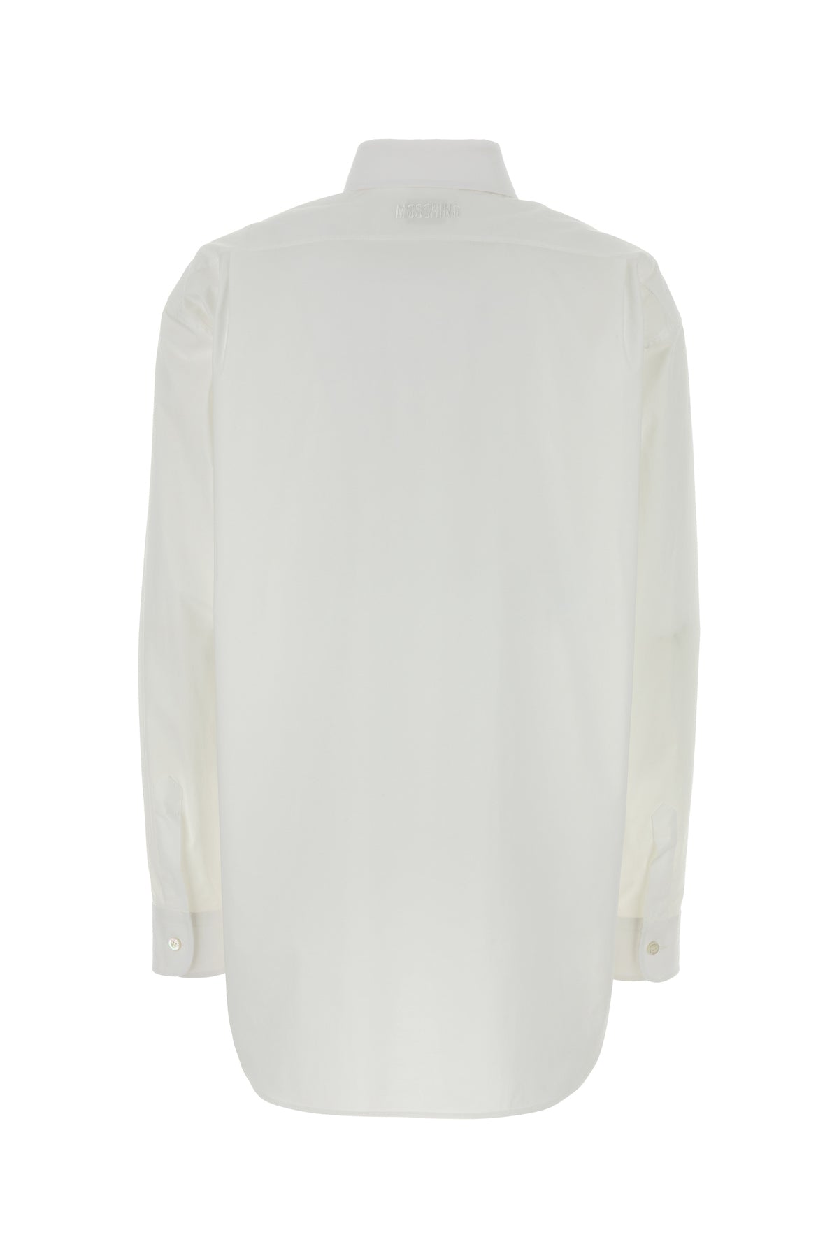 Moschino Camicia in popeline stretch bianco, view 2