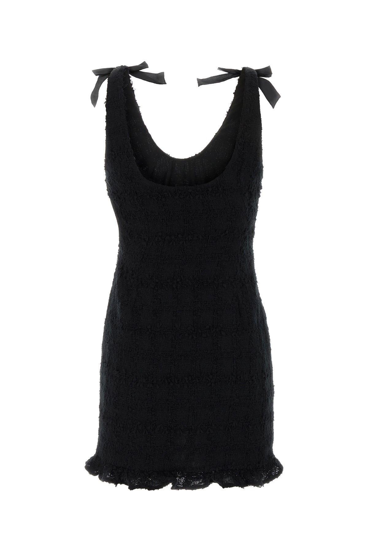 ALESSANDRA RICH Mini abito in bouclé nero, view 2