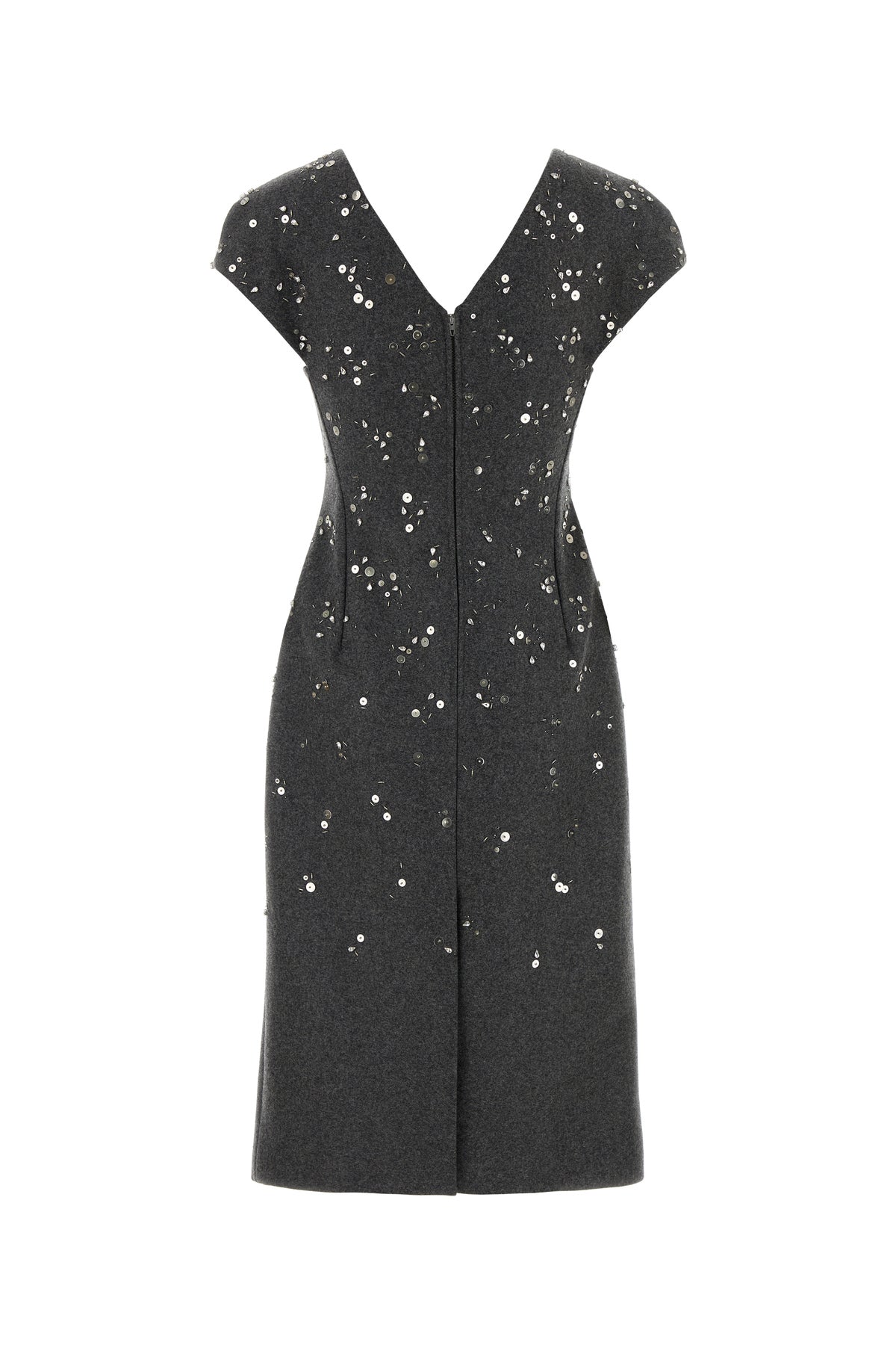 Jil Sander Abito in feltro grigio scuro, view 2