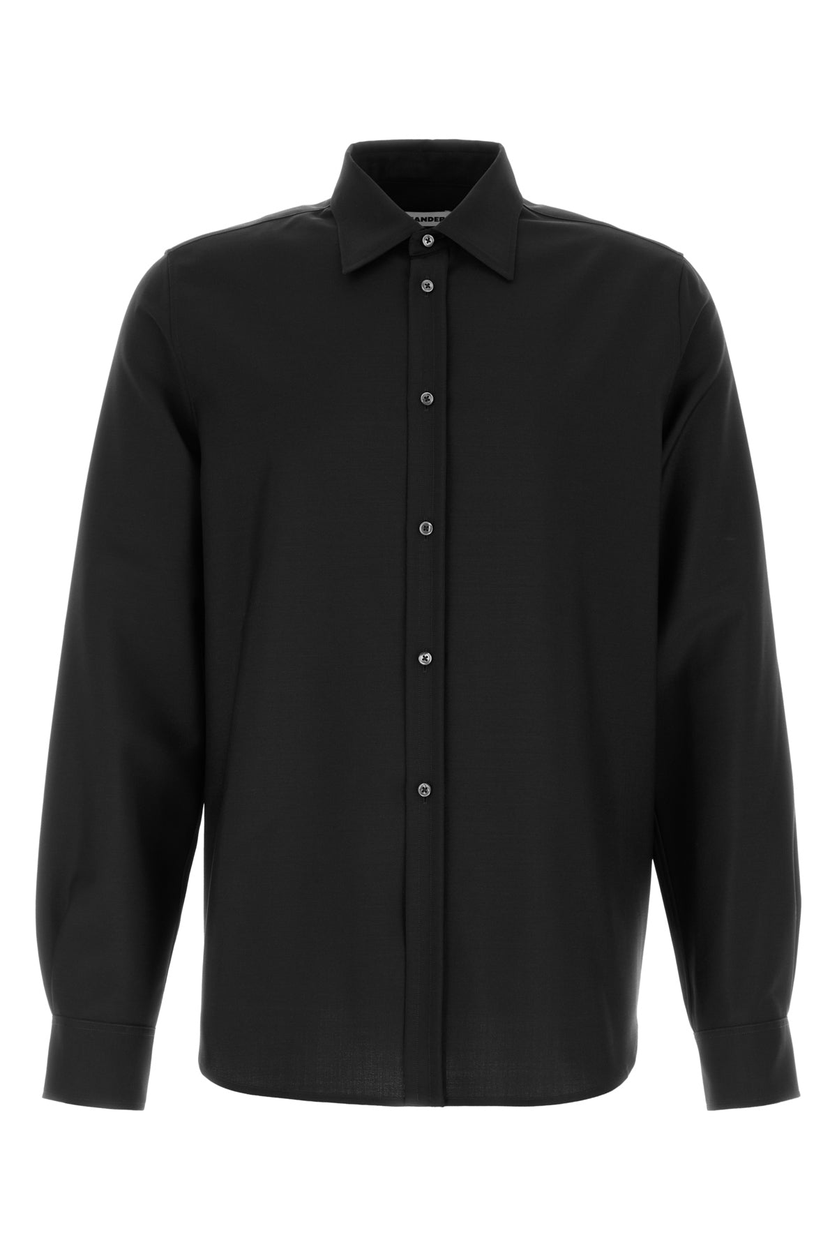 Jil Sander Camicia in misto lana nera