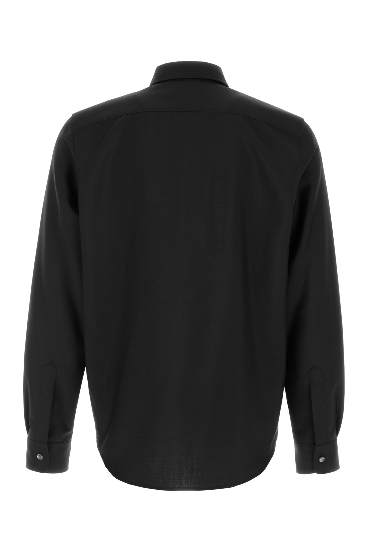 Jil Sander Camicia in misto lana nera, view 2