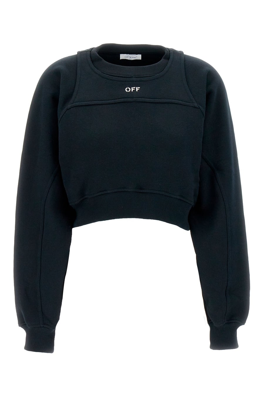 Off-White Felpa in cotone nero