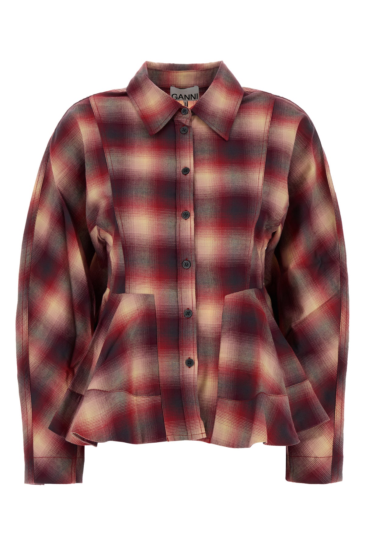 Ganni Camicia in flanella ricamata