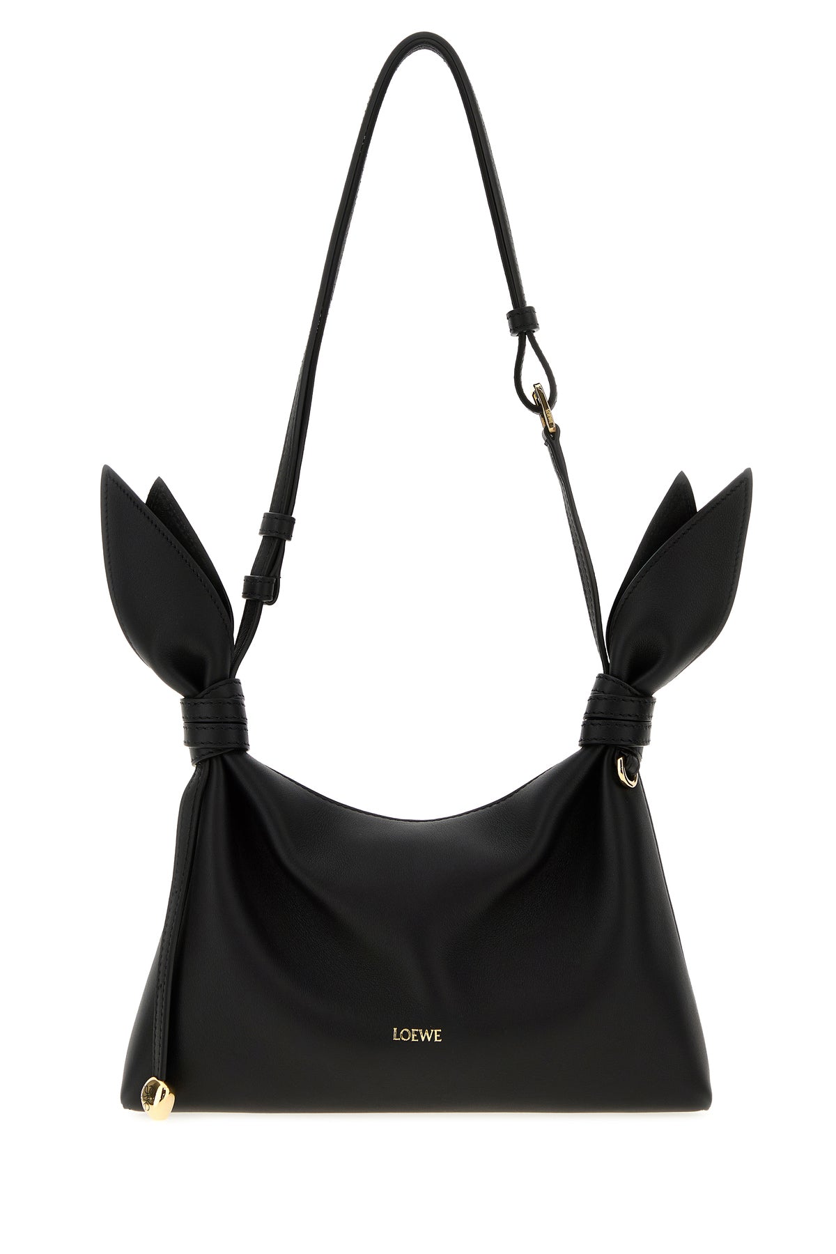 Loewe Borsa a spalla Scarf mini in pelle nera