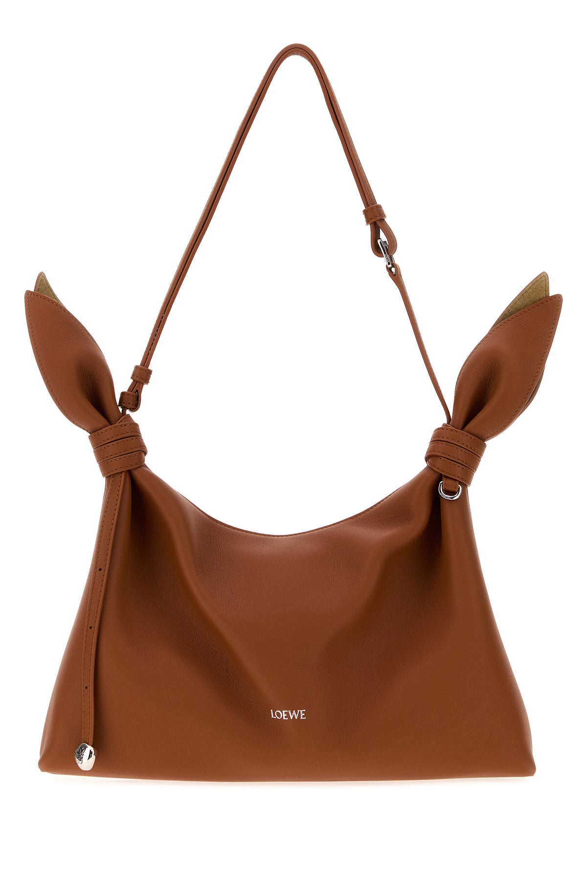 Loewe Borsa a spalla Scarf media in pelle caramello