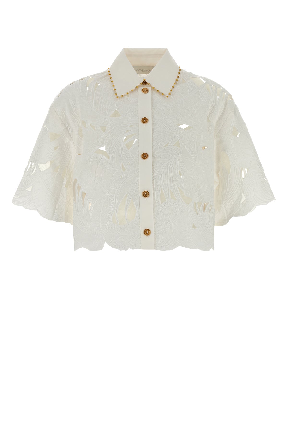 Zimmermann Camicia Mahon in cotone ricamato