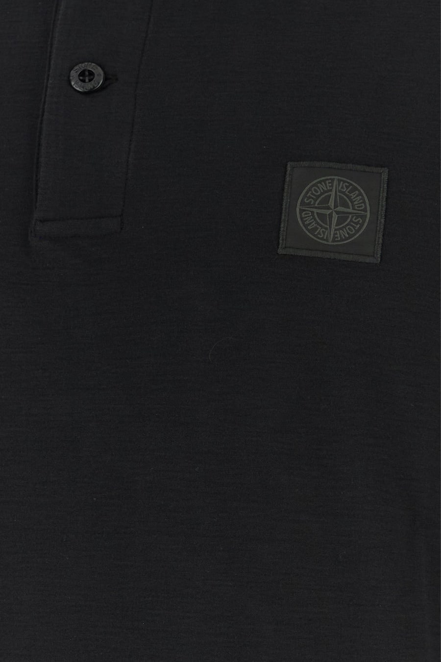 Stone Island Polo in cotone nero, view 3