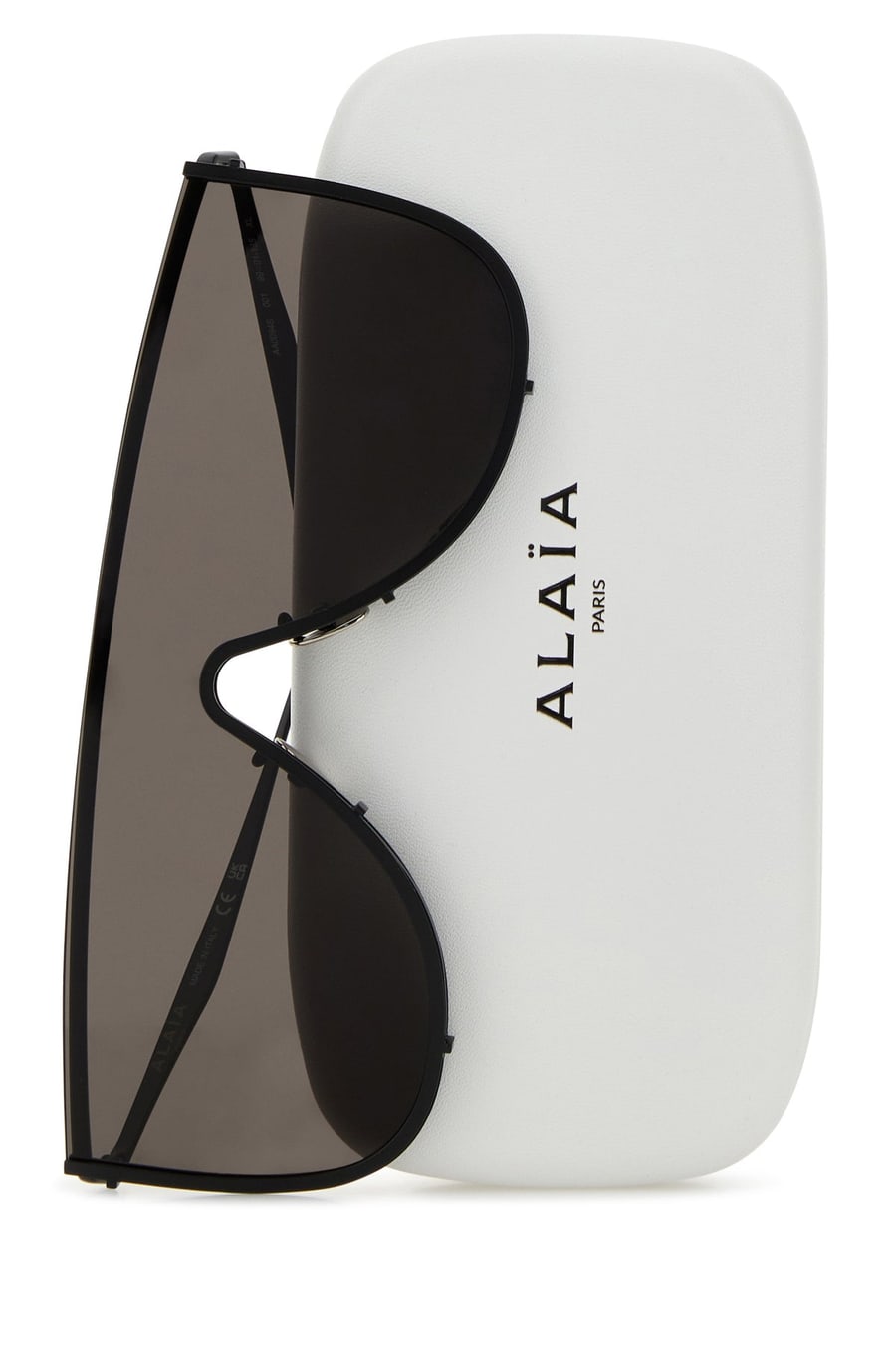 Alaïa Occhiali da sole in metallo nero, view 3
