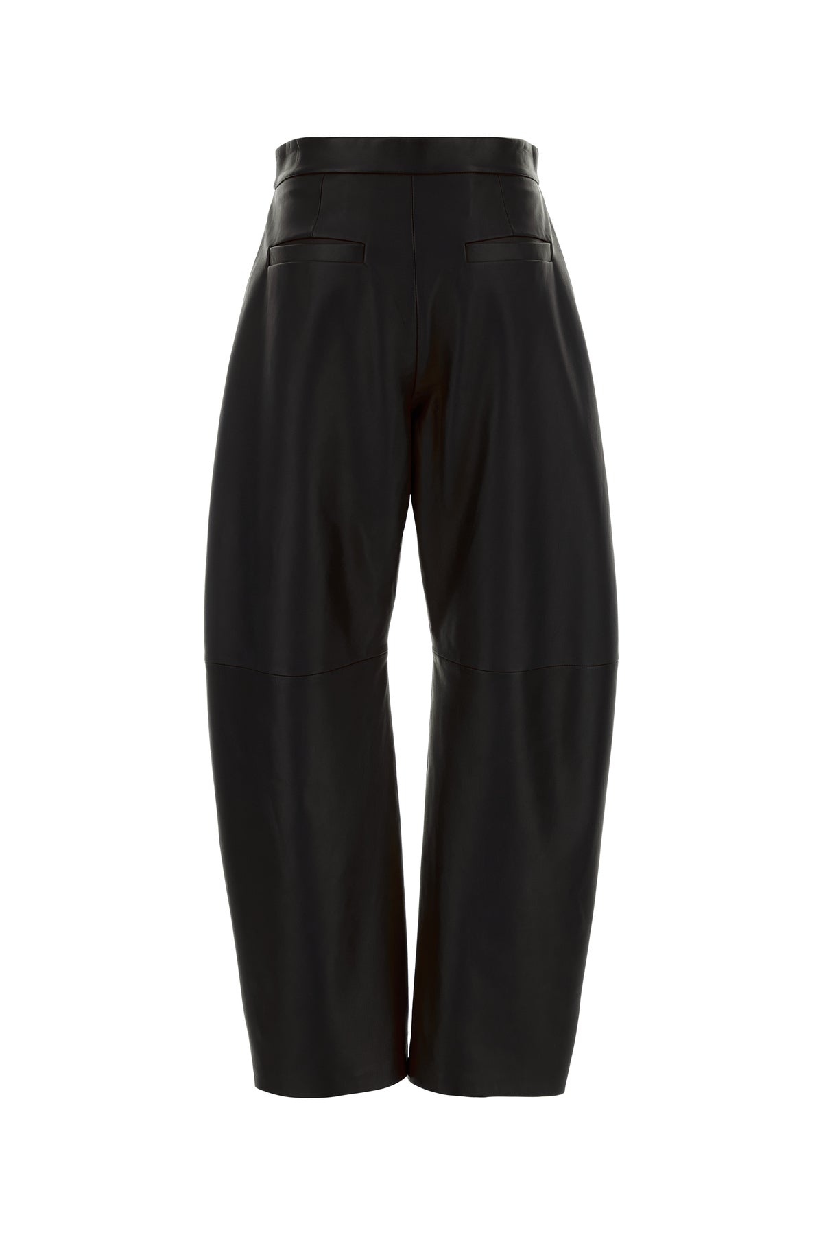 Sportmax Pantalone Cinepresa in pelle nera, view 2