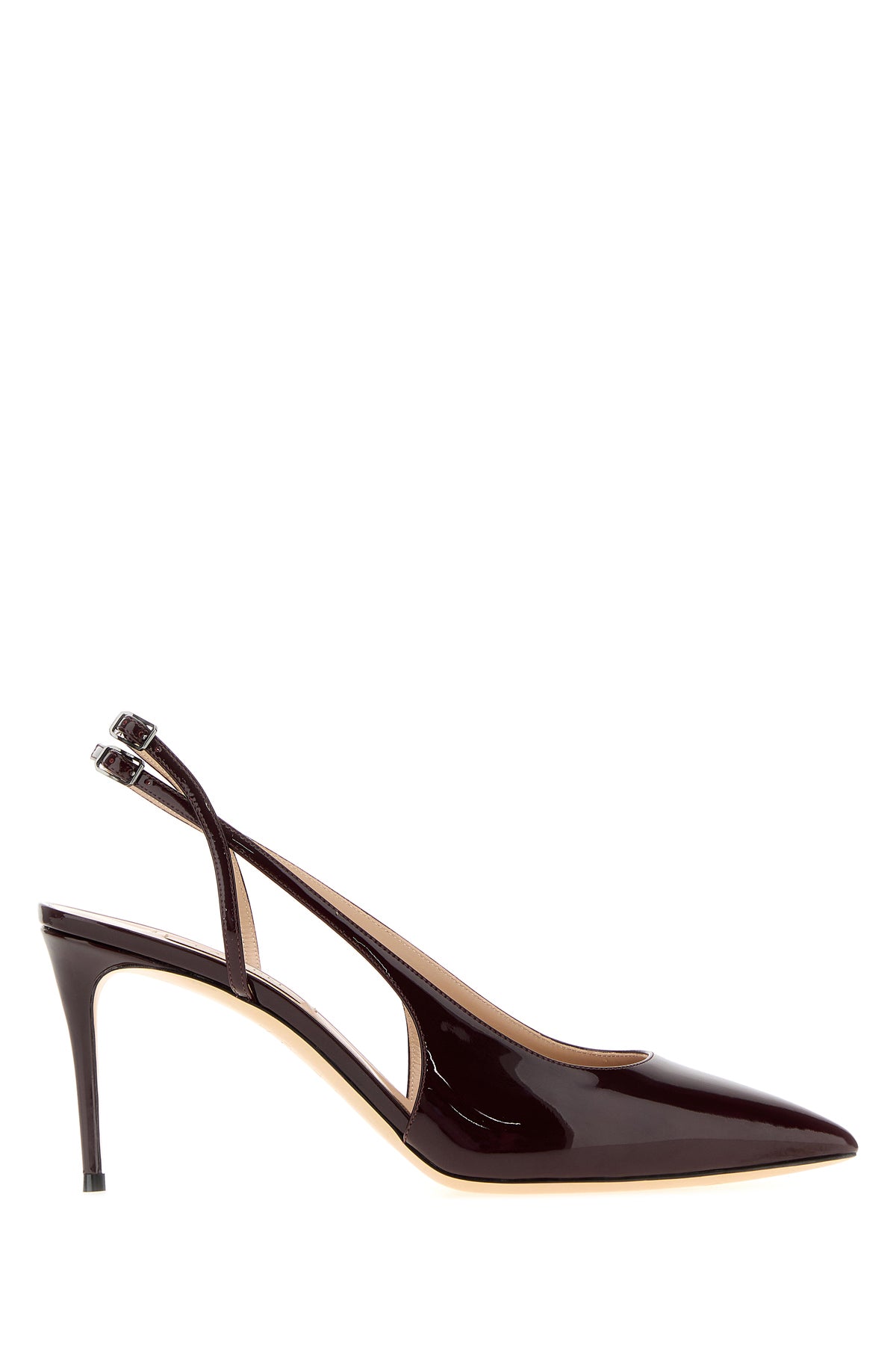 CASADEI Scarpe con tacco Chanel in pelle bordeaux