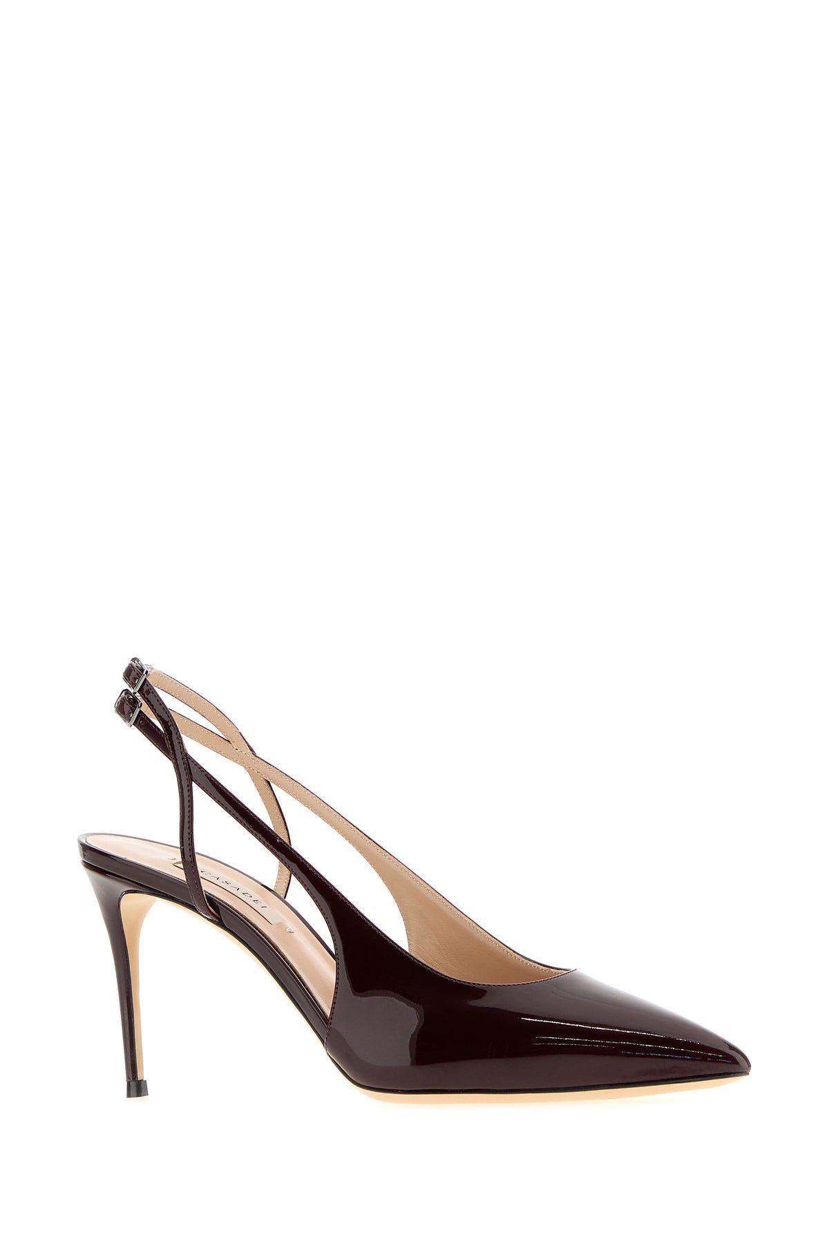 CASADEI Scarpe con tacco Chanel in pelle bordeaux, view 2