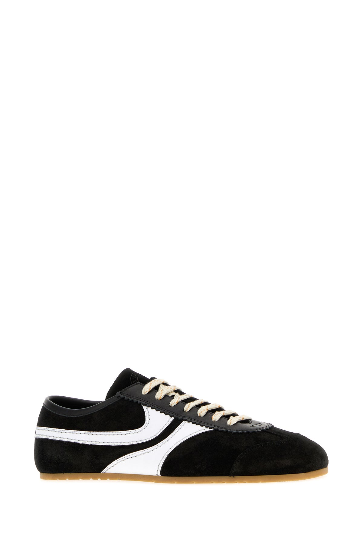 Dries Van Noten Sneakers bicolor in pelle e pelle scamosciata, view 2