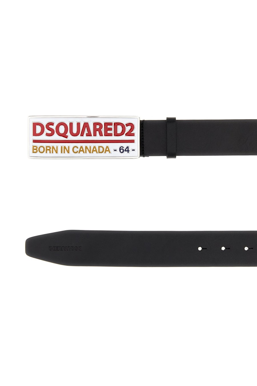 Dsquared2 Cintura in pelle nera, view 2