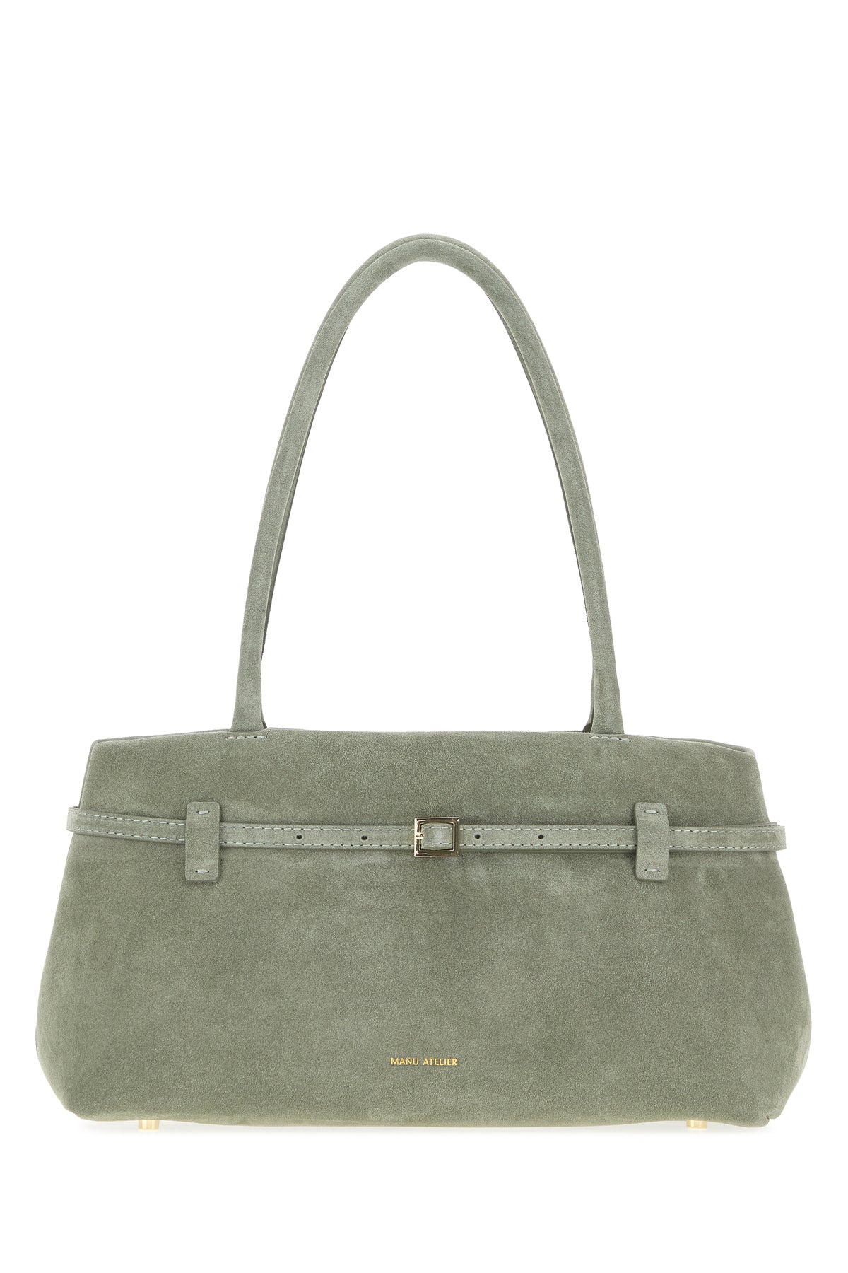 MANU ATELIER Borsa a spalla Le Cambon East West in pelle scamosciata verde salvia