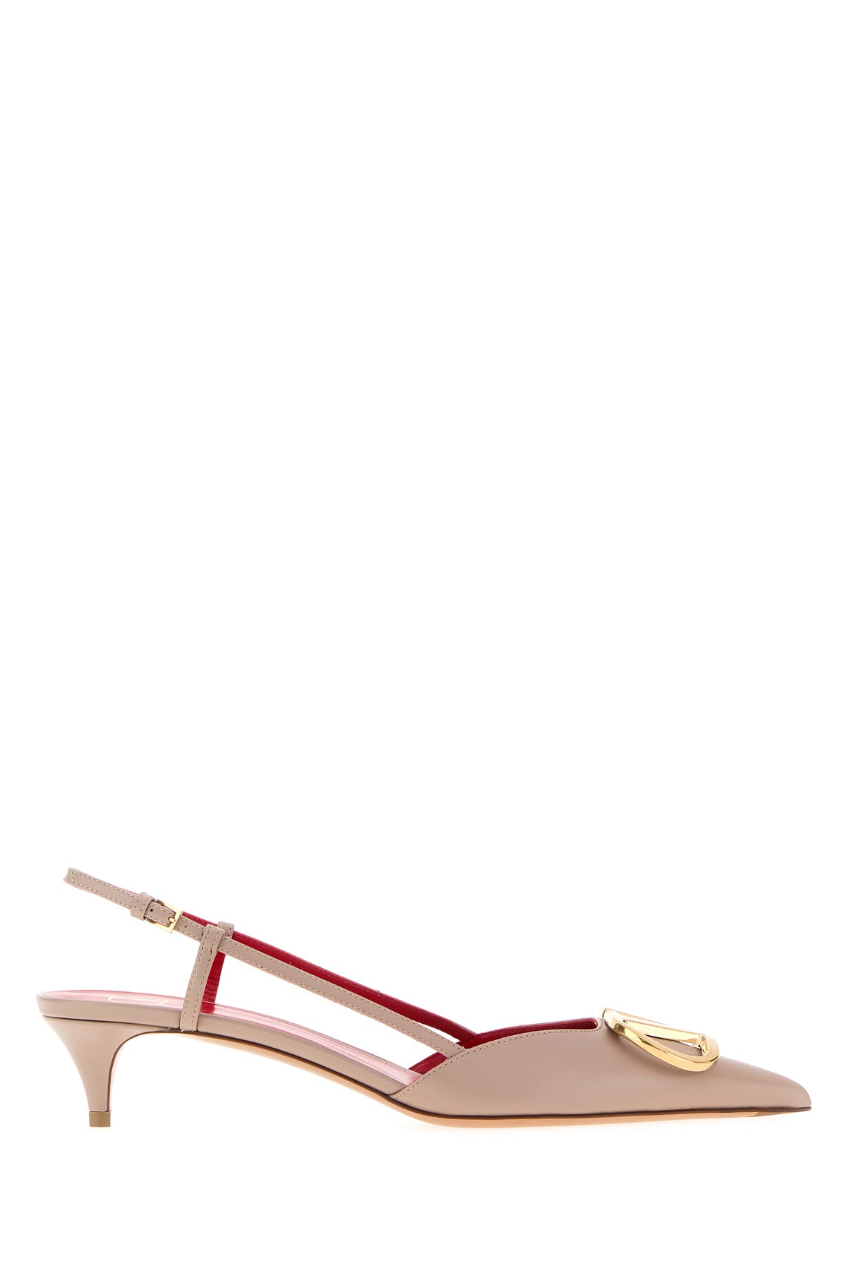Valentino Garavani Scarpe con tacco VLogo Signature in pelle rosa antico
