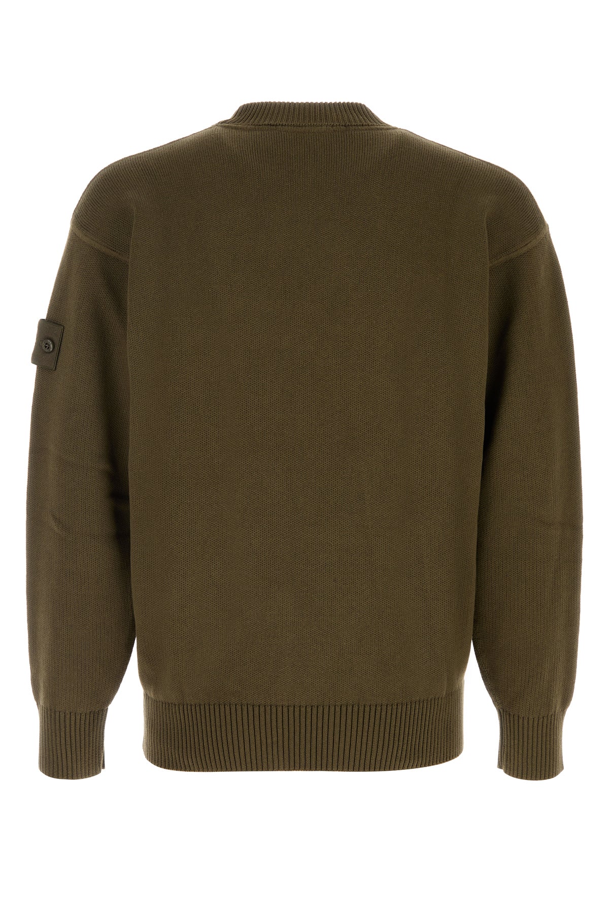 Stone Island Maglione in misto cotone verde oliva, view 2