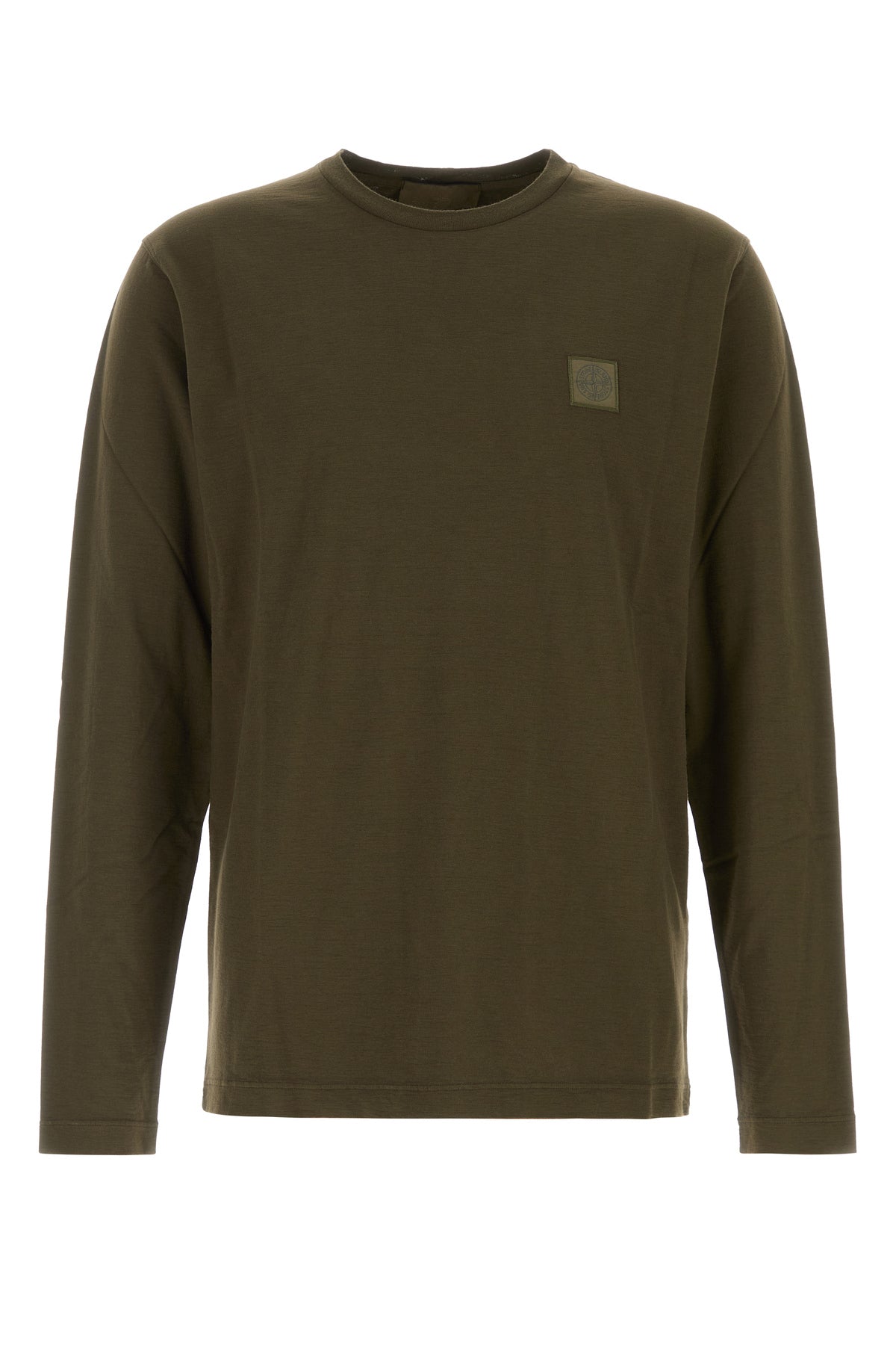 Stone Island T-shirt in cotone verde oliva