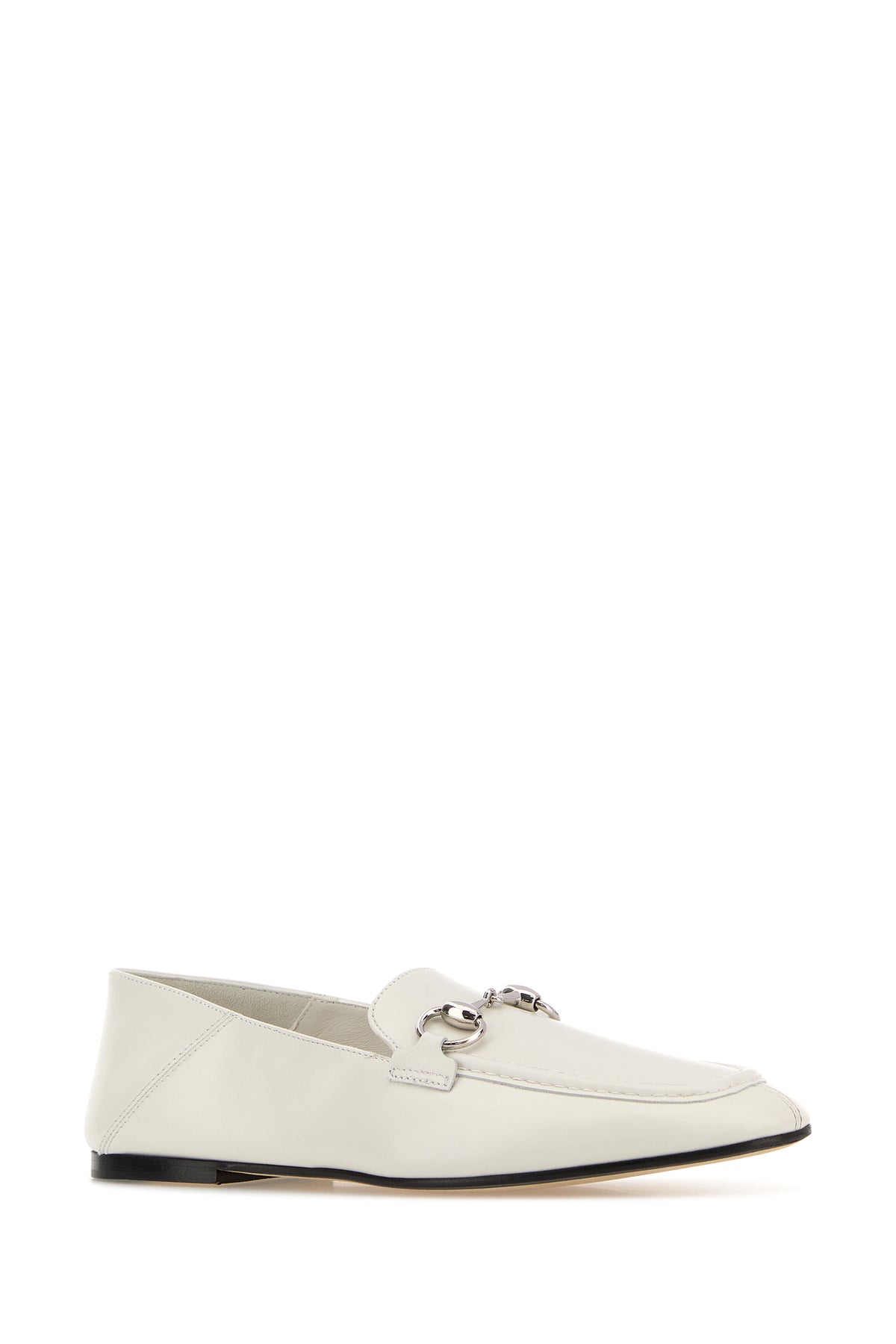 Gucci Mocassino Jordaan Soft in pelle bianca, view 2