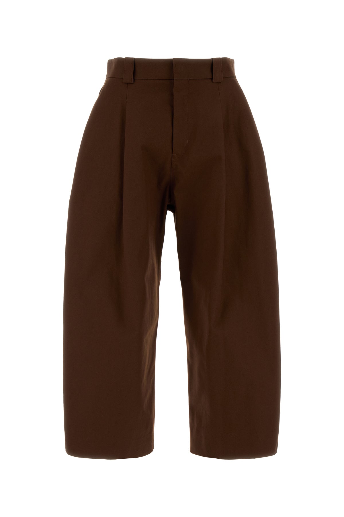 Balenciaga Pantalone dalla gamba ampia in cotone cioccolato