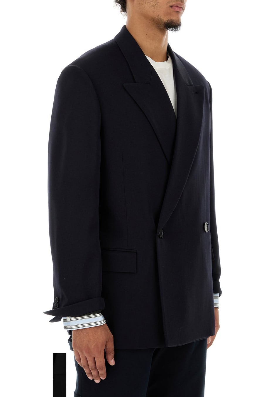 Loewe Giacca in misto lana blu navy, view 3