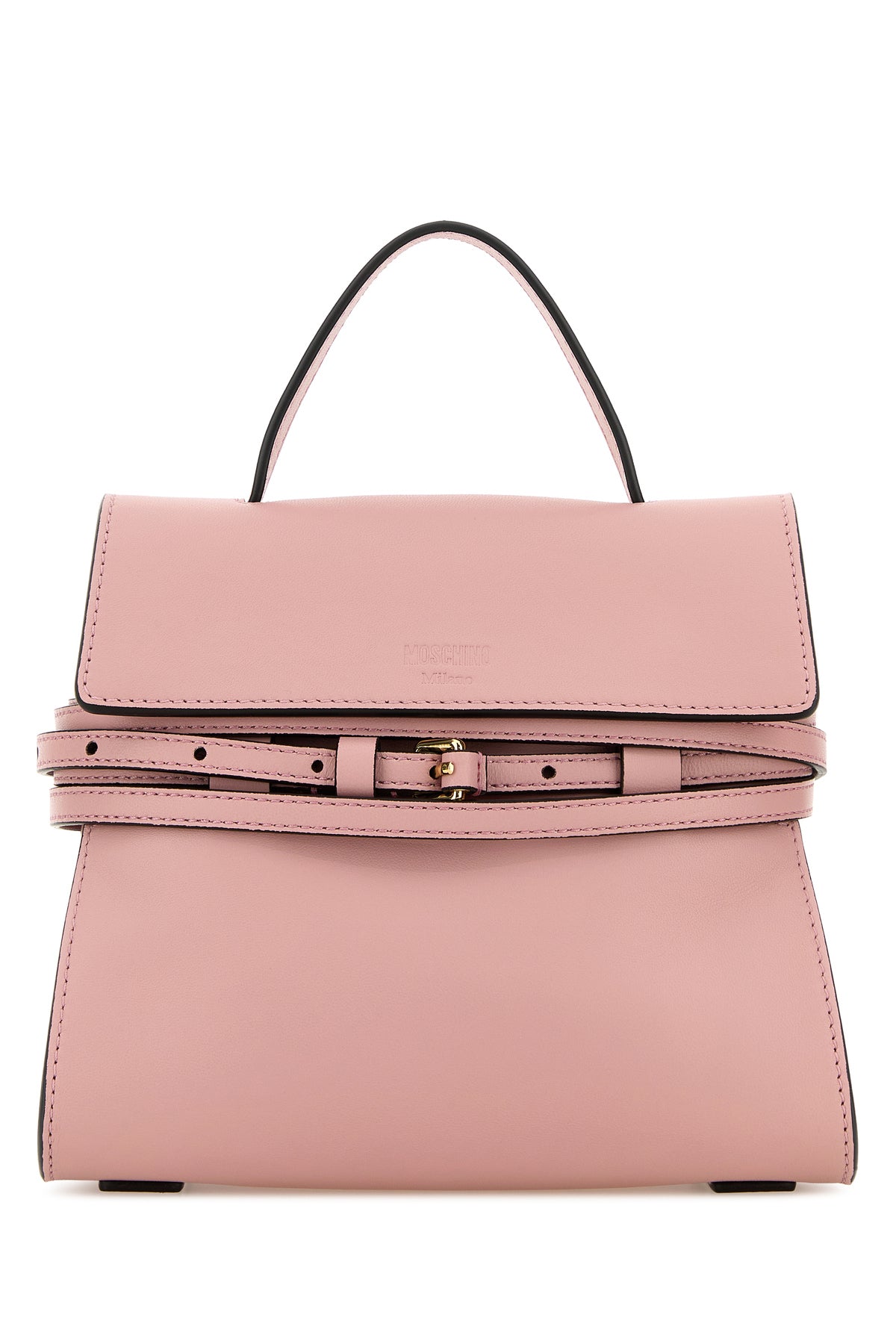 Moschino Borsa a mano Moschino Tie Me piccola in nappa rosa
