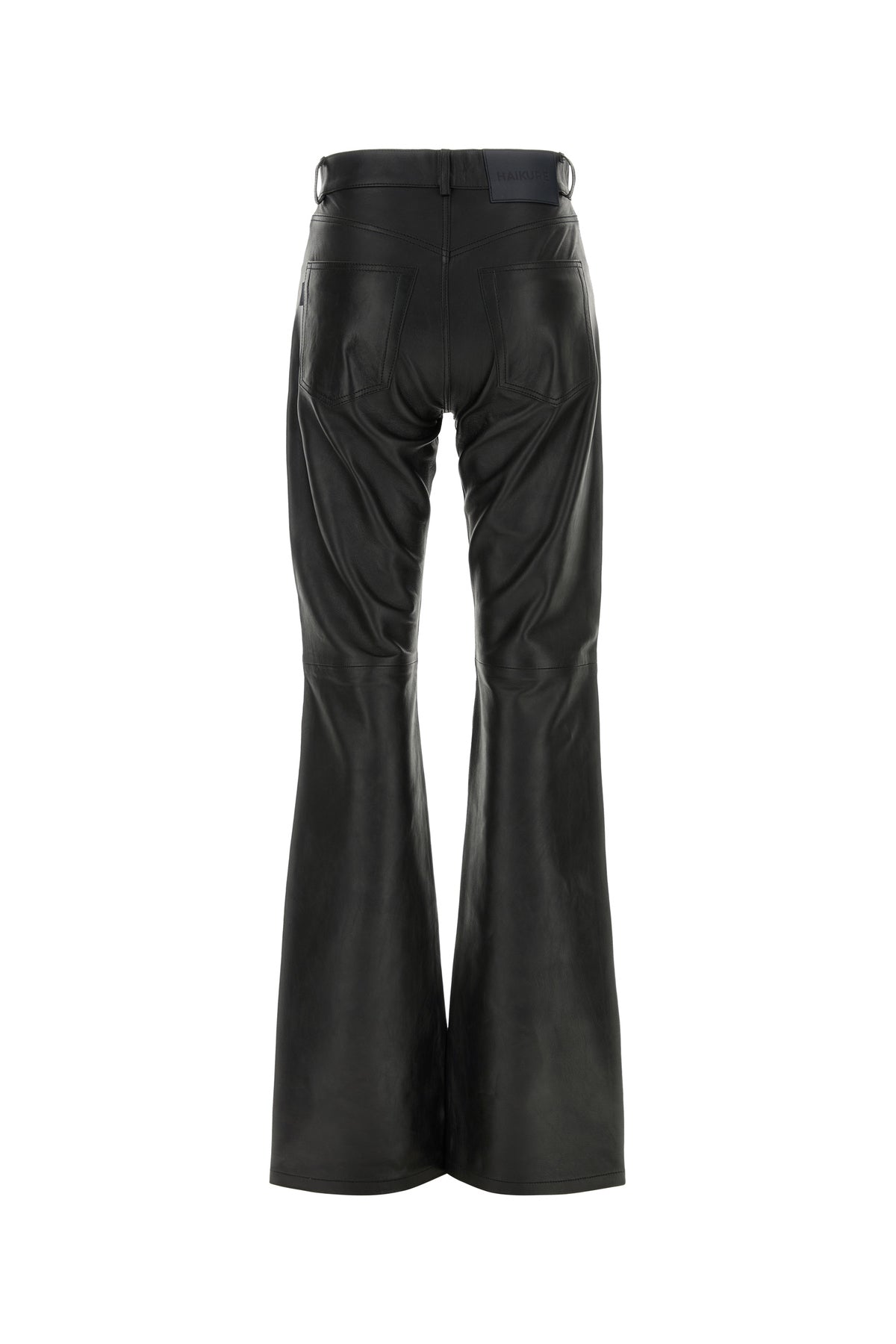 HAIKURE Pantalone in pelle nera, view 2