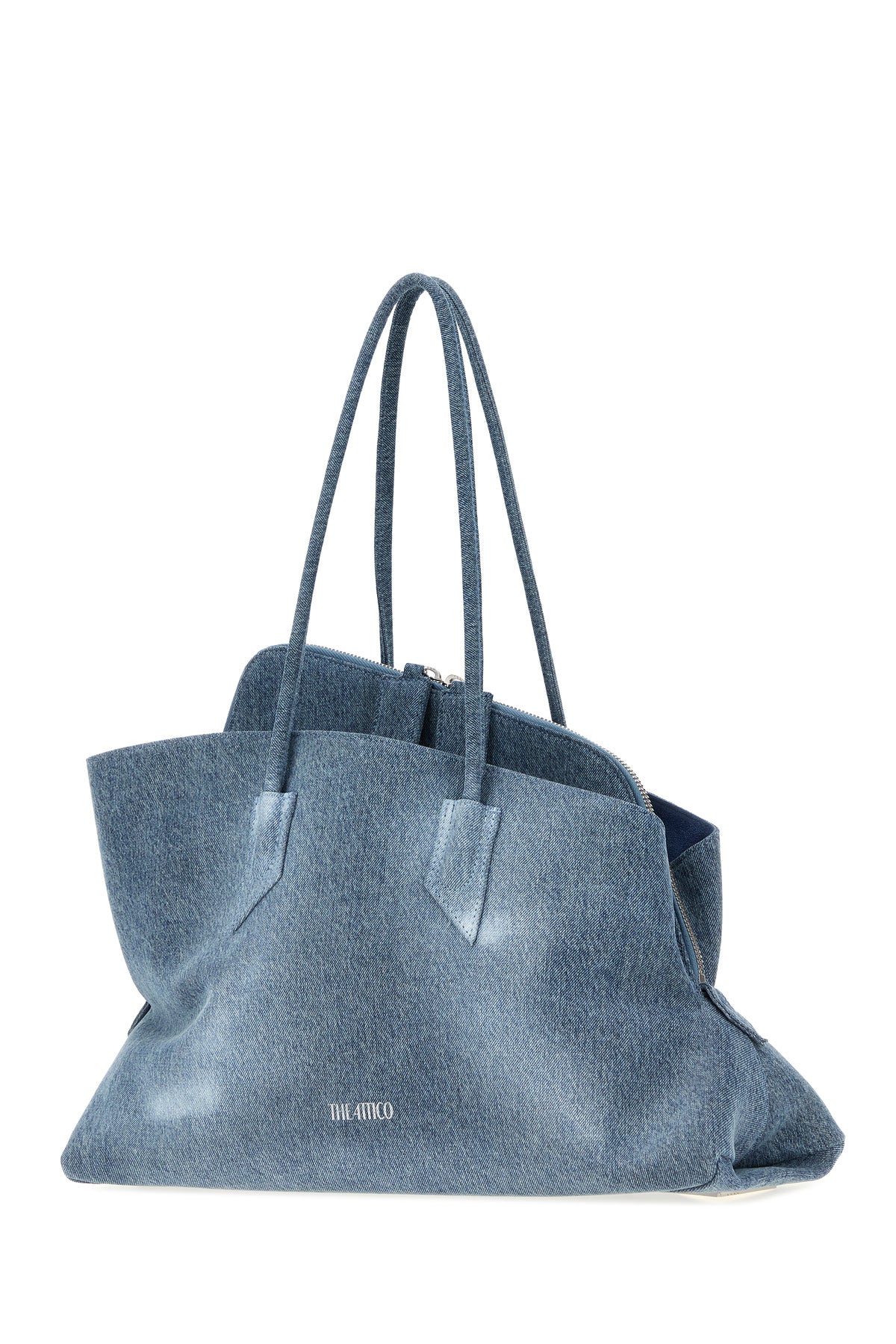 The Attico Borsa a spalla La Passeggiata media in denim, view 2