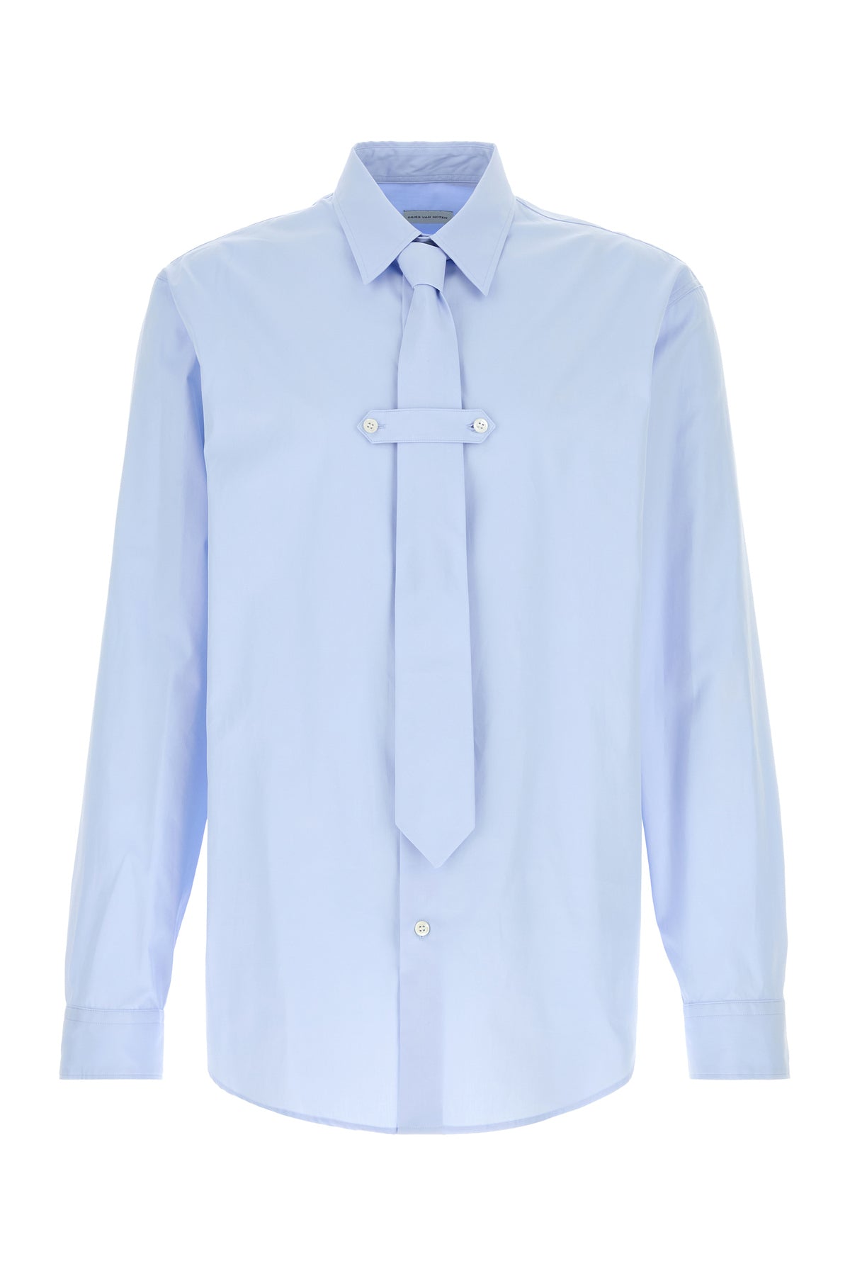 Dries Van Noten Camicia Cilian in popeline azzurro