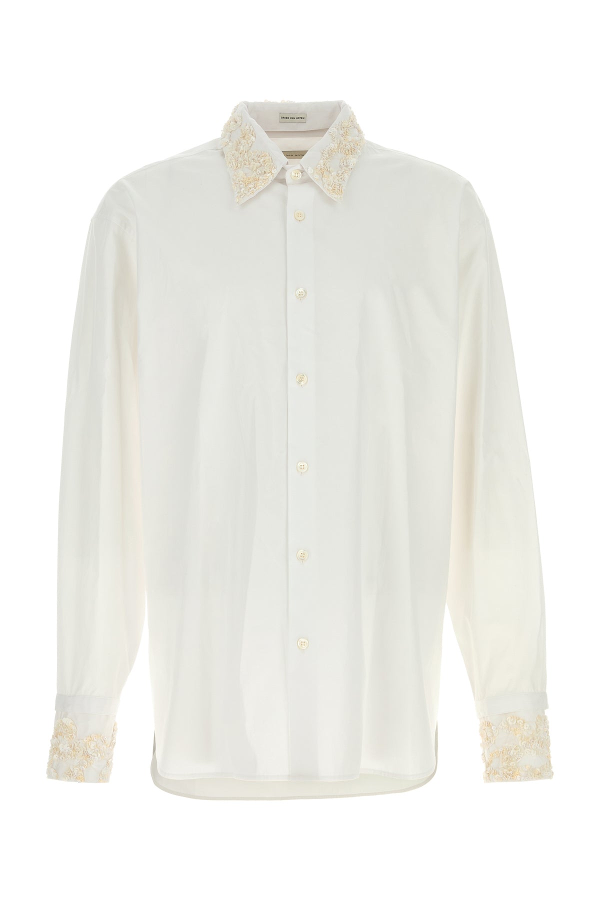 Dries Van Noten Camicia in popeline bianco