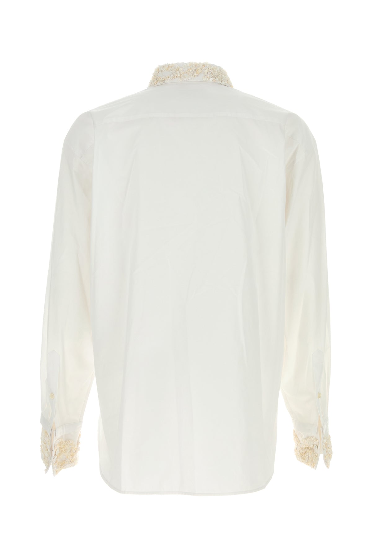Dries Van Noten Camicia in popeline bianco, view 2