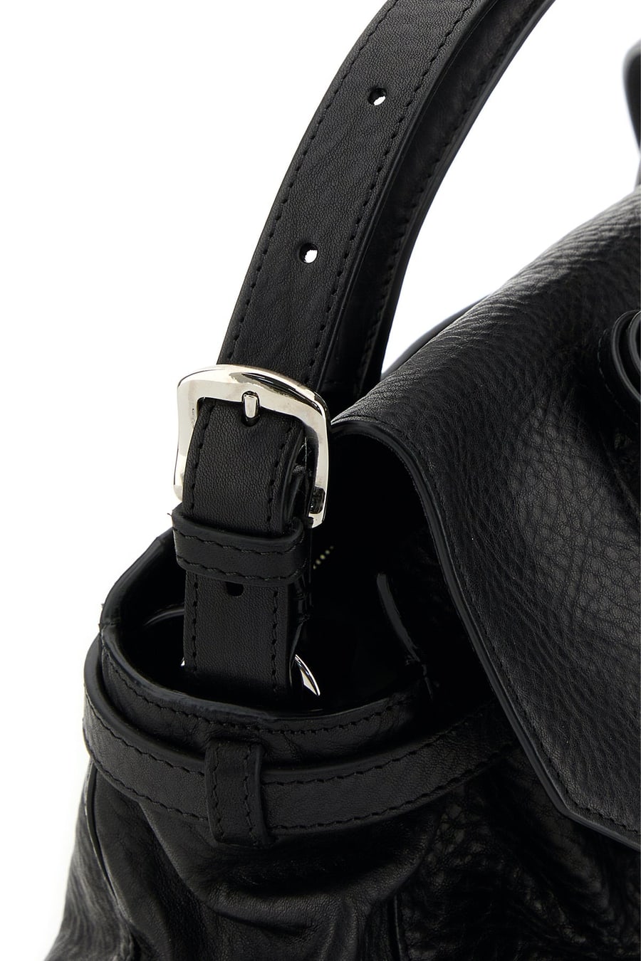Dsquared2 Borsa a mano in pelle nera, view 4