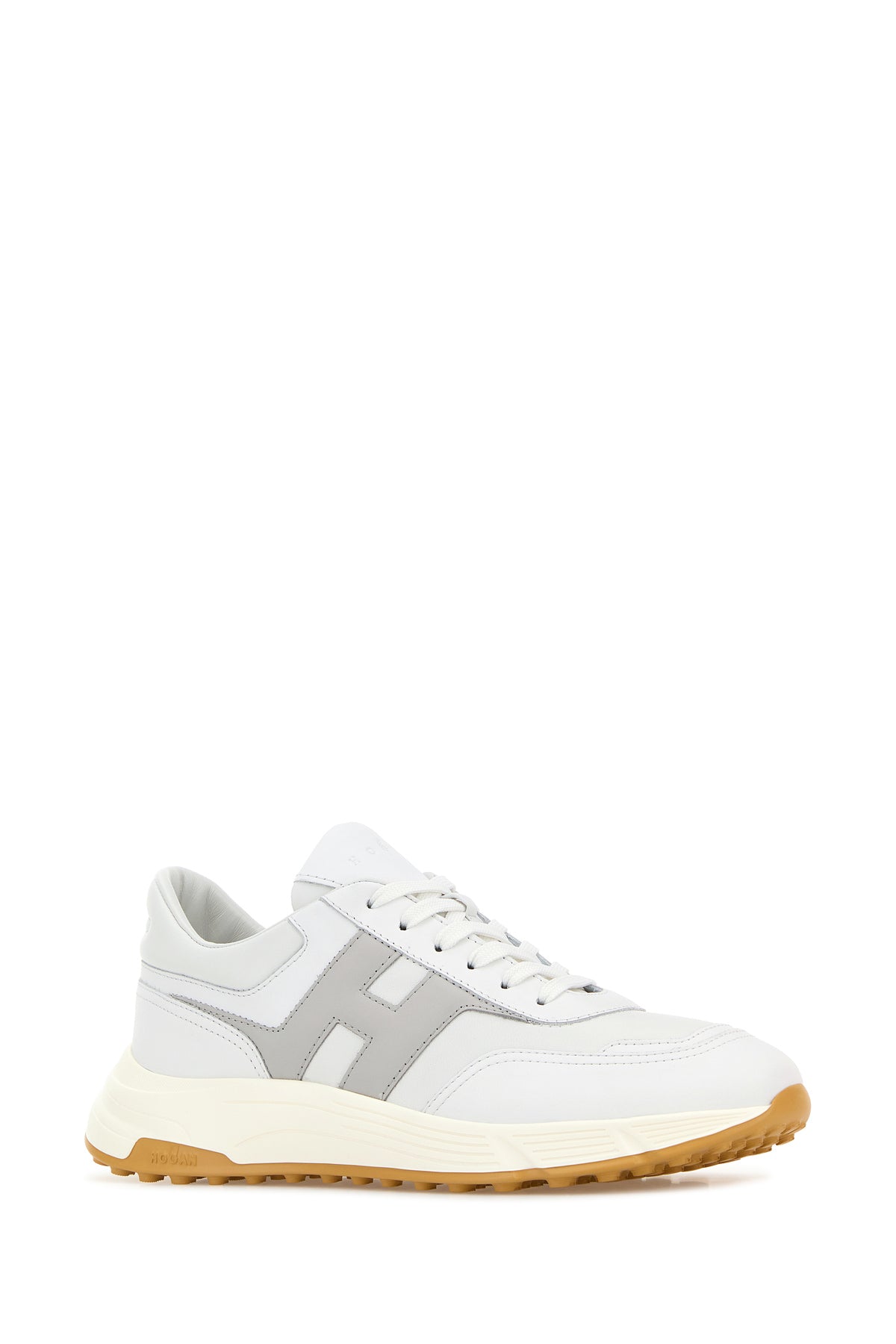 Hogan Sneakers Hyperlight in pelle bianca, view 2