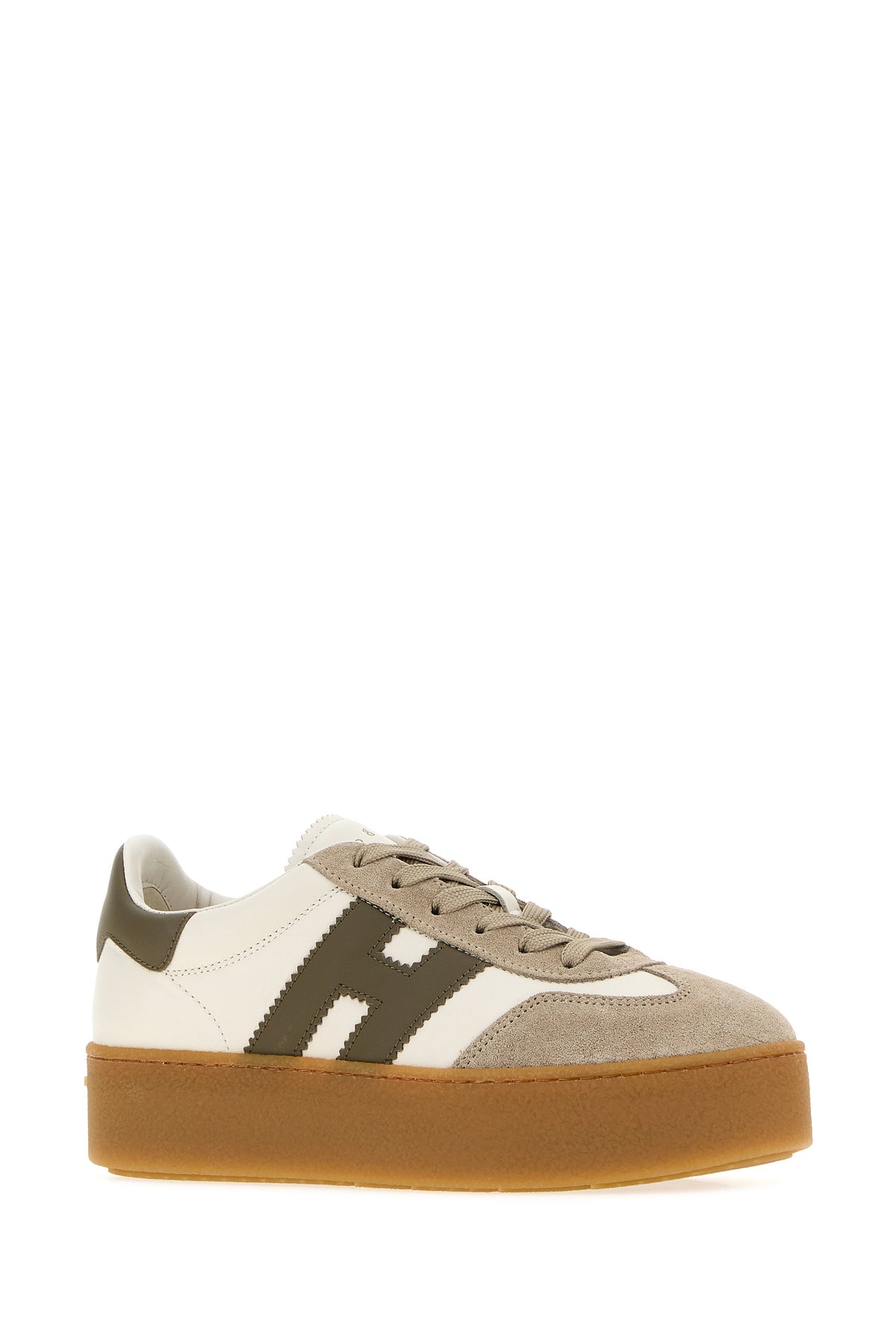 Hogan Sneakers H698 multicolor in pelle e pelle scamosciata, view 2