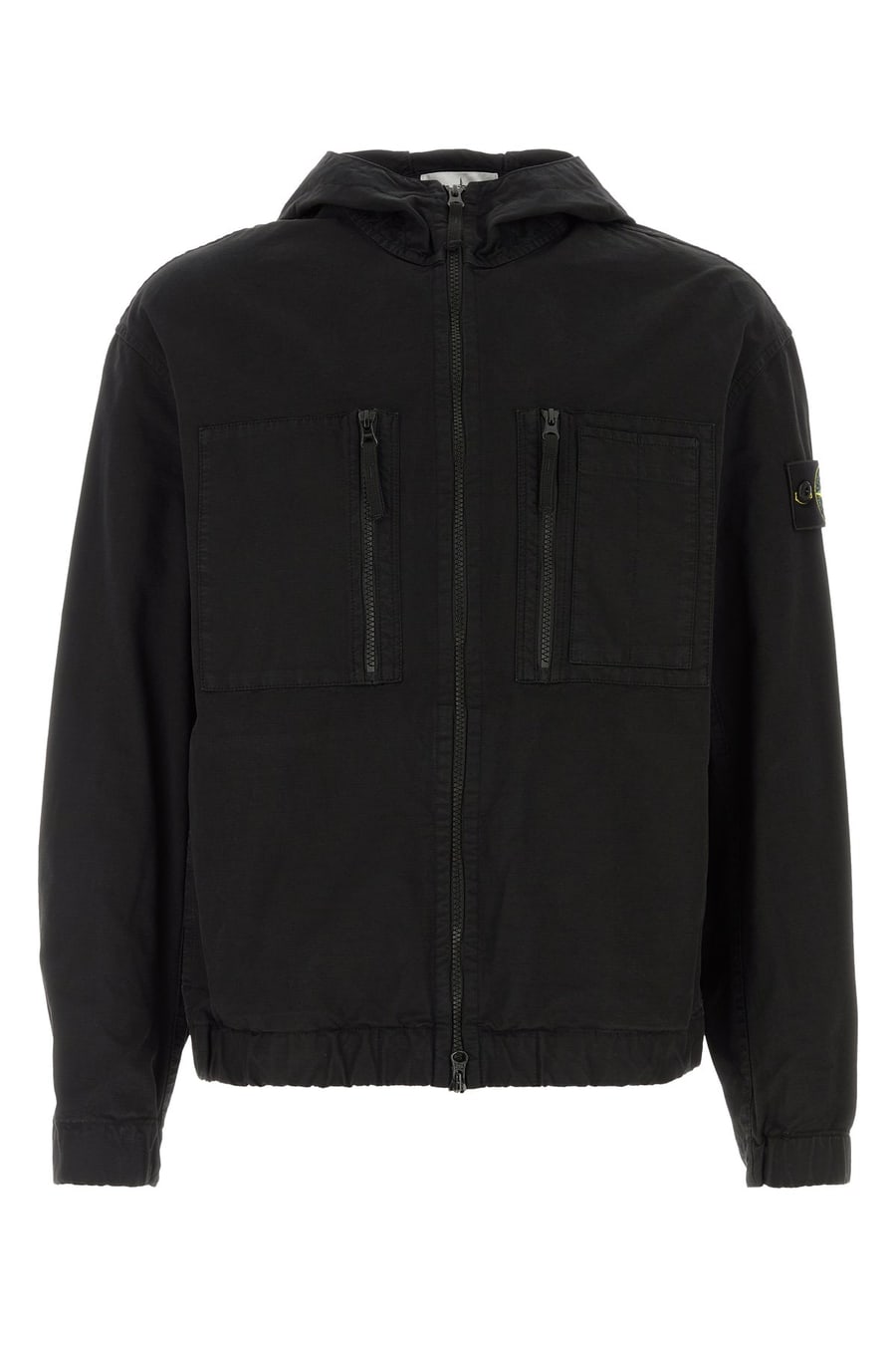 Stone Island Bomber in cotone nero