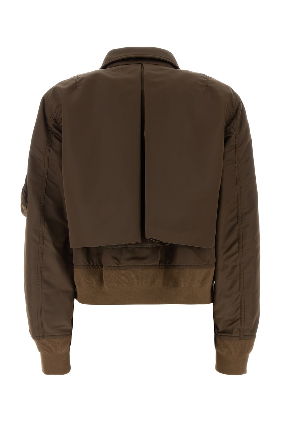 SACAI Bomber in nylon marrone, view 2