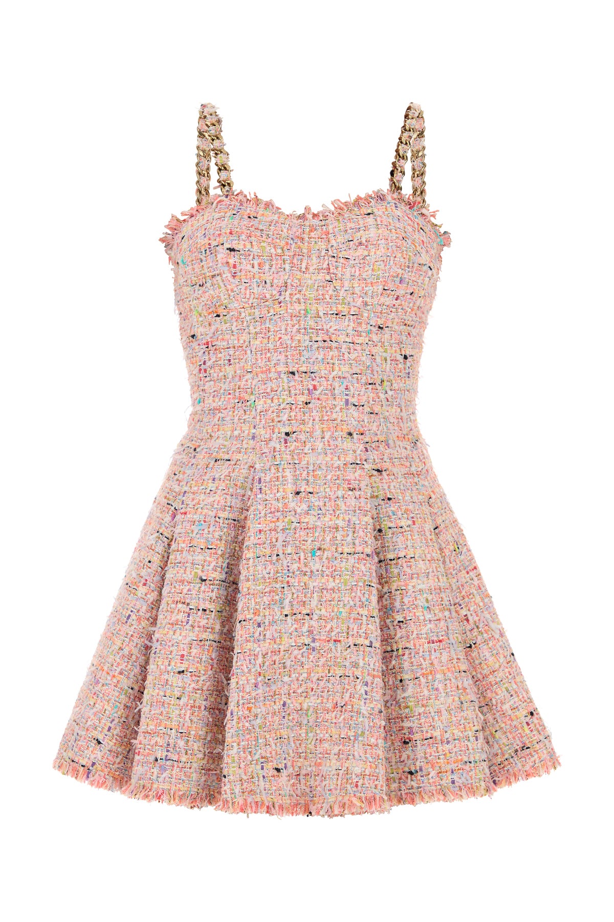 Balmain Mini abito in tweed multicolor