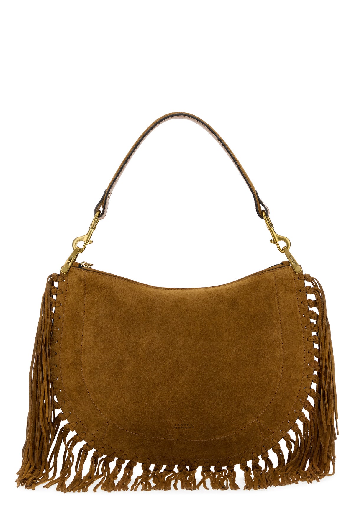 Isabel Marant Borsa a spalla Oskan in pelle scamosciata marrone
