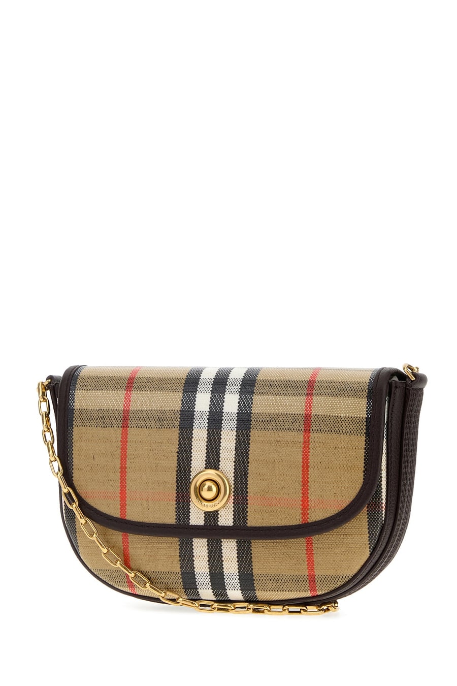 Burberry Borsa a tracolla Highlands piccola in tela stampata, view 2