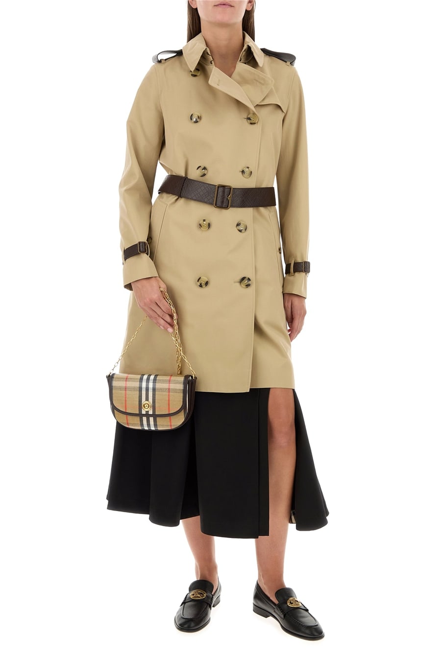 Burberry Borsa a tracolla Highlands piccola in tela stampata, view 5