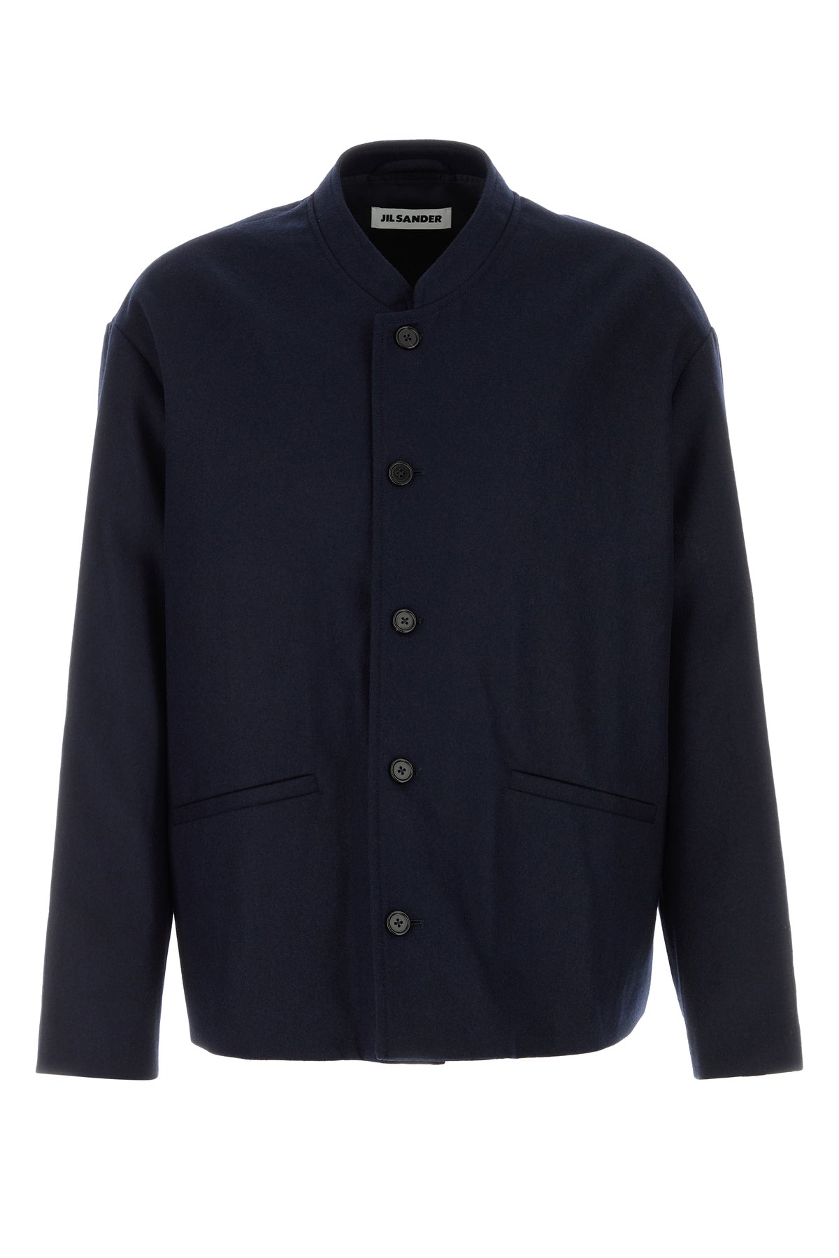 Jil Sander Giacca in lana blu notte