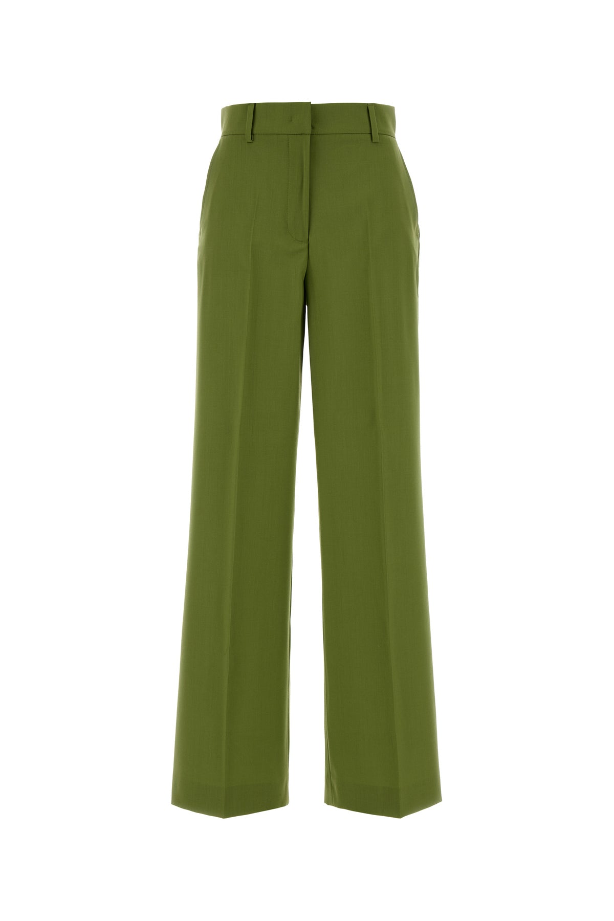 Max Mara Pantalone palazzo Visivo in lana verde