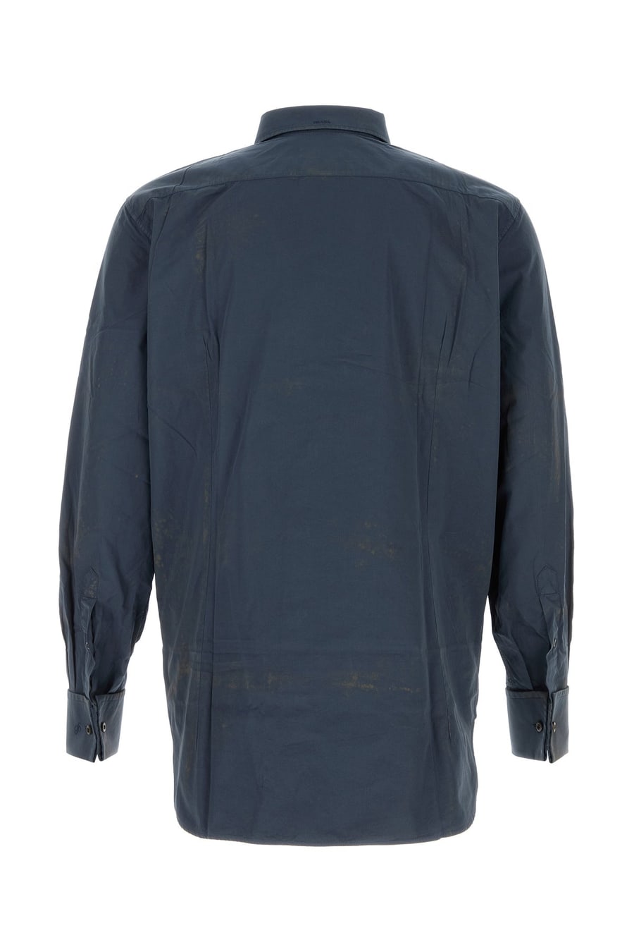 Prada Camicia in popeline blu navy, view 2
