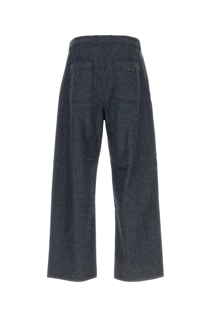 Prada Pantalone in chambray blu, view 2