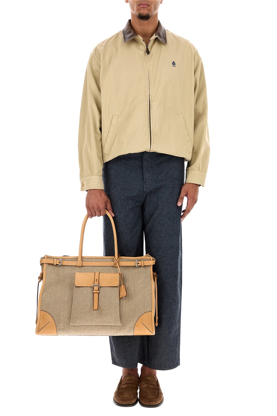 Prada Pantalone in chambray blu, view 6