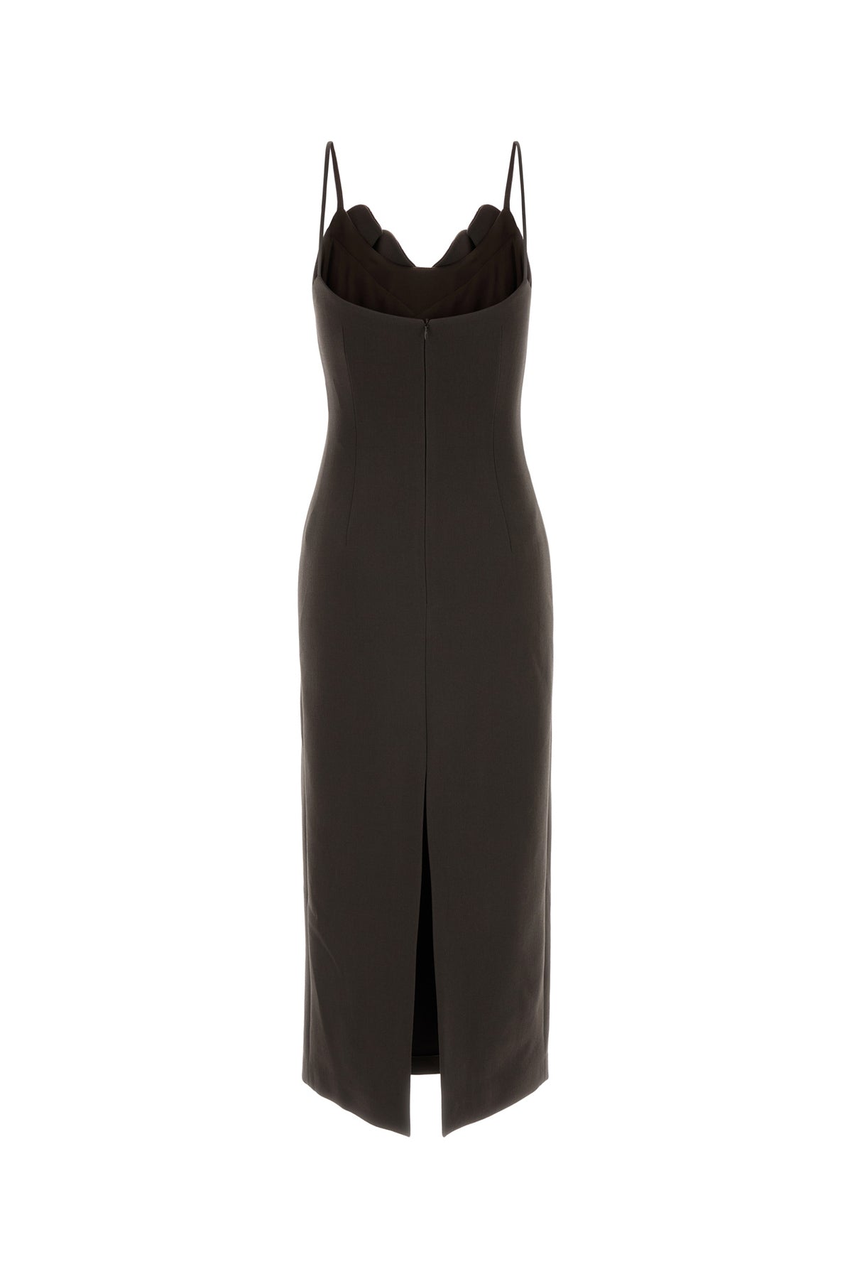 MAGDA BUTRYM Abito in lana stretch cioccolato, view 2