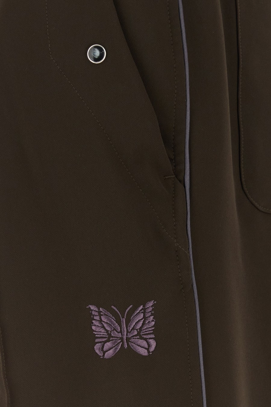 NEEDLES Pantalone jogging in misto poliestere marrone, view 3